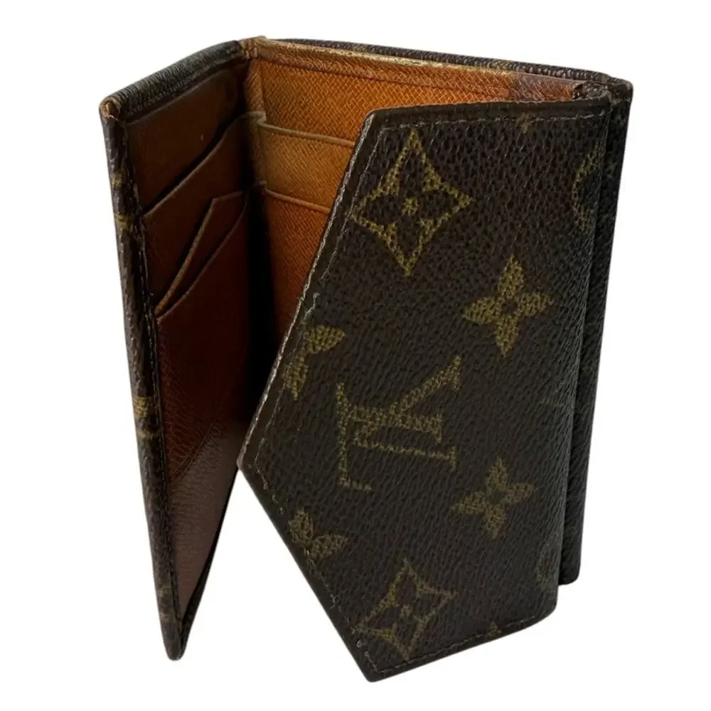 Vintage Louis Vuitton Elise Double Snap Wallet Monogram 1986 Authenticated